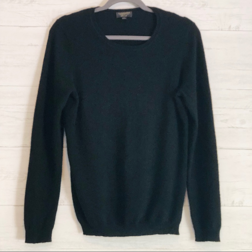 Charter Club luxury cashmere black sweater - L